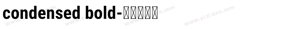 condensed bold字体转换